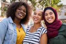 three young women